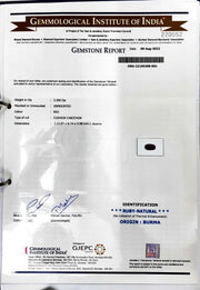 3.39/CT Natural Old Burma Ruby with IIGJ Govt. Lab Certificate-220052